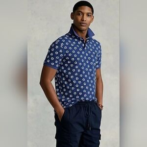 Polo Ralph Lauren Men's Floral Hibiscus Print Classic Fit Polo Shirt XL